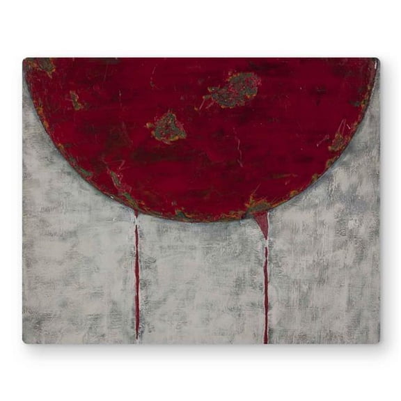 Begin Home Decor C1MP1620NQM9MM 16 x 20 in. Red Half Circle Wall Art - Abstract Industrial Metal Print