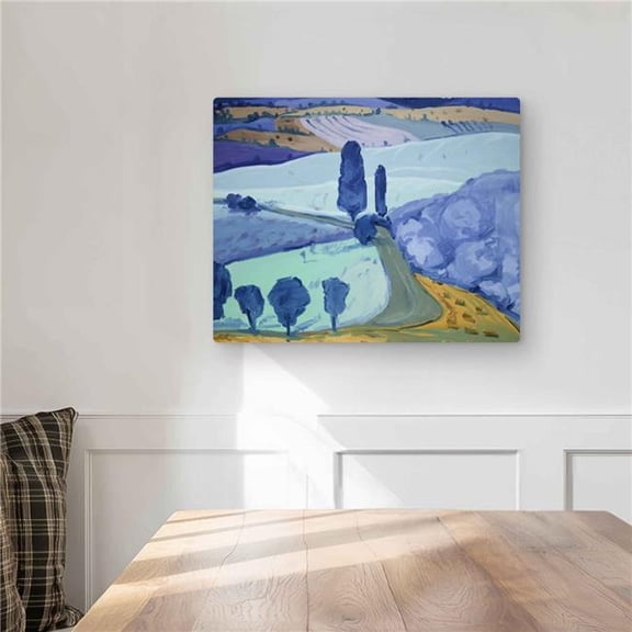 Begin Home Decor C1MP1620NUHFFX 16 x 20 in. Tuscany Field Metal Print Wall Art - Travel & Maps Bedroom Decor