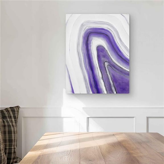 Begin Home Decor C1MP1620ZGSJ7L 16 x 20 in. Purple Round Geode - Illustrative Metal Print Wall Art for Home Decor
