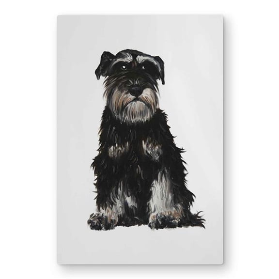 Begin Home Decor C1MP20301109DE 20 x 30 in. Miniature Schnauzer Black Metal Print Wall Art - Home Decor Art