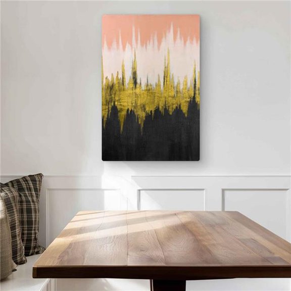 Begin Home Decor C1MP203015J631 20 x 30 in. Abstract Zigzag Wall Art - Contemporary Pattern Metal Print