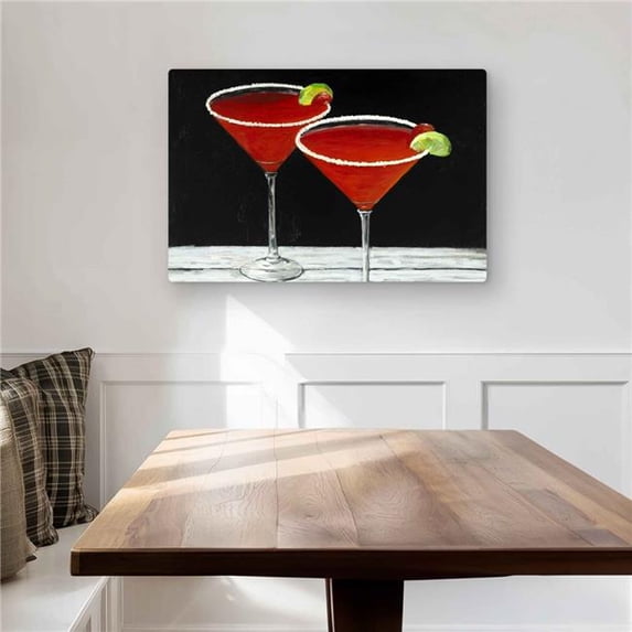 Begin Home Decor C1MP20303PPTUC 20 x 30 in. Cosmopolitan Drink Wall Art - Romantic Kitchen Metal Print