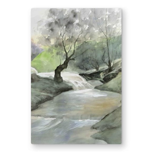 Begin Home Decor C1MP2030CK0YKR 20 x 30 in. Oasis of Relaxation - Green Metal Print Wall Art for Home Decor