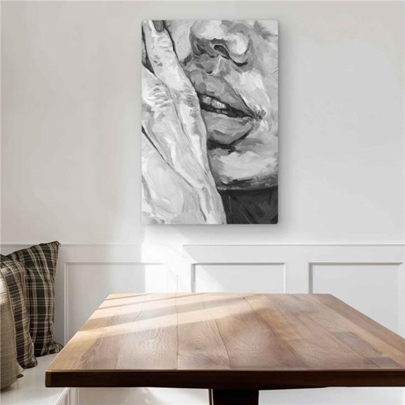 Begin Home Decor C1MP2030DAAUJ0 20 x 30 in. Luscious Lips Wall Art - Monochrome Figurative Metal Print