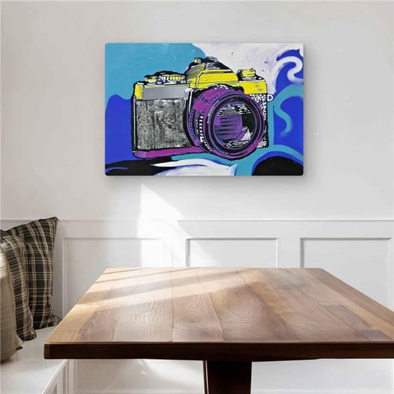 Begin Home Decor C1MP2030L7UF2M 20 x 30 in. Retro Camera Metal Print Wall Art - Hobbies Livingroom Home Decor