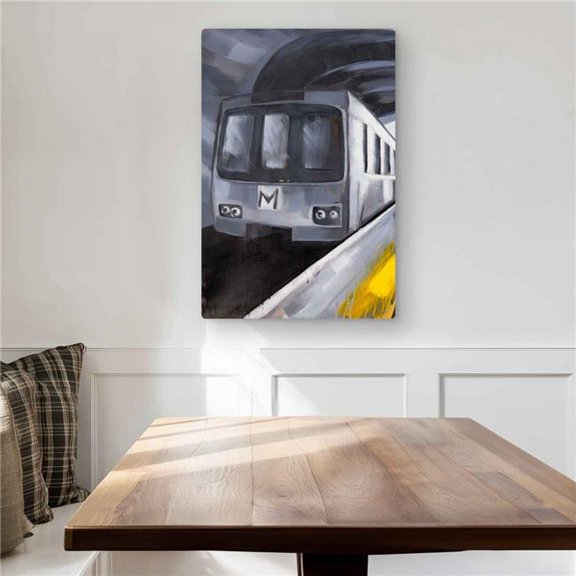 Begin Home Decor C1MP2030PMITW5 20 x 30 in. Subway - Contemporary Train Metal Print Wall Art for Home Decor