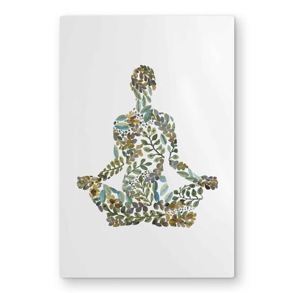 Begin Home Decor C1MP2030TVMYOW 20 x 30 in. Zen Attitude - Leaves Green Metal Print Wall Art for Home Decor