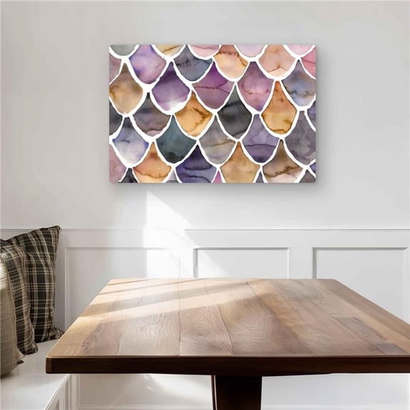 Begin Home Decor C1MP2030XDTNUJ 20 x 30 in. Purple Like A Mermaid - Exotic Patterns Metal Print Wall Art - Decor