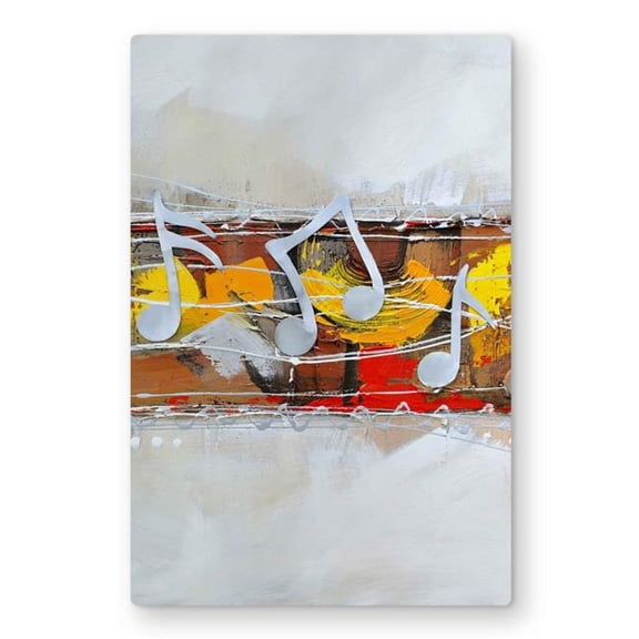 Begin Home Decor C1MP24360ZR0NC 24 x 36 in. Harmony - Gray Contemporary Metal Print Wall Art for Home Decor