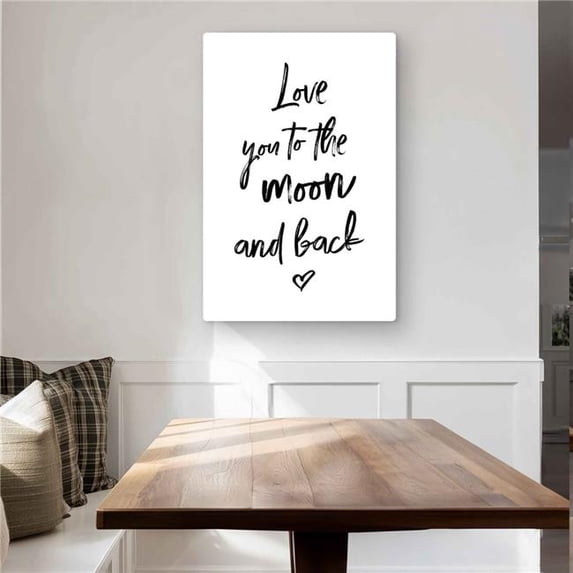 Begin Home Decor C1MP24367LEXGG 24 x 36 in. Love You To the Moon & Back Wall Art - Best Sellers Metal Print