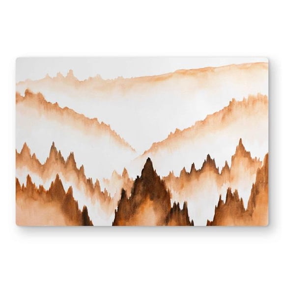 Begin Home Decor C1MP2436CVYM9A 24 x 36 in. Mountain of Large Fir Trees Wall Art - Livingroom Landscapes Metal Print