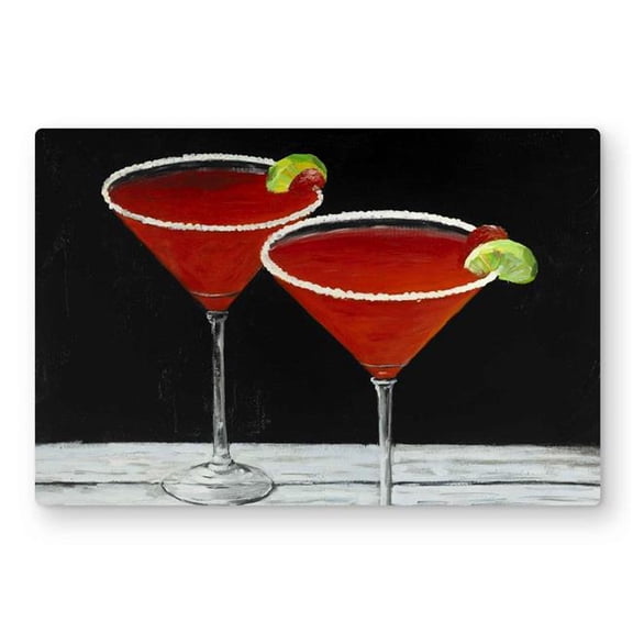 Begin Home Decor C1MP2436FBIULO 24 x 36 in. Cosmopolitan Drink Metal Print Wall Art - Stylish Home Decor Art