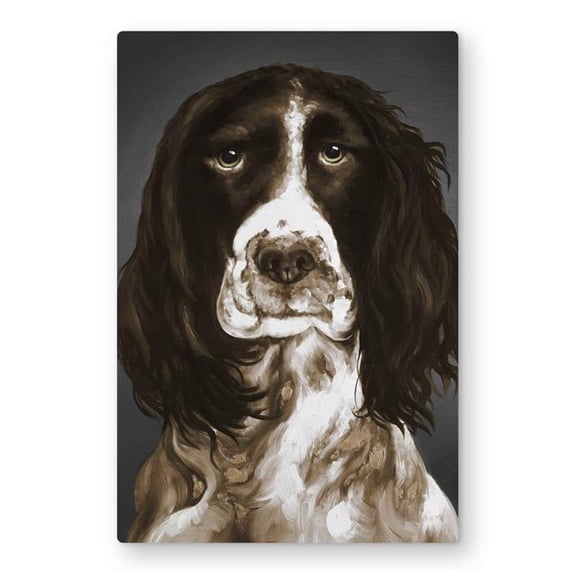 Begin Home Decor C1MP2436G93038 24 x 36 in. Brown English Springer Spaniel - Metal Print Wall Art for Home Decor