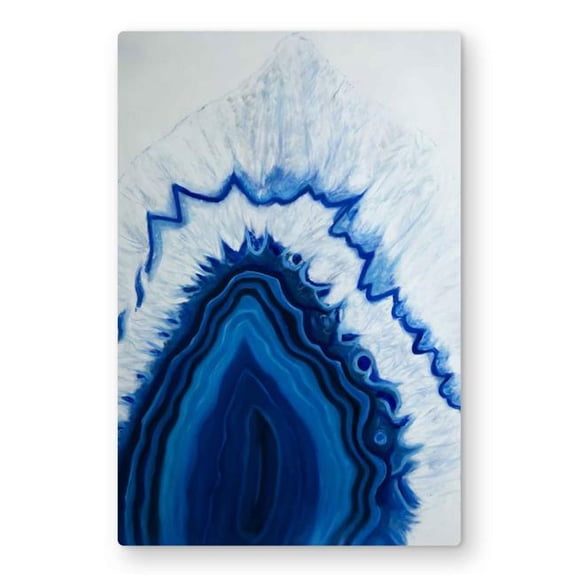 Begin Home Decor C1MP2436KOL4A8 24 x 36 in. Agate Geode Slice - Contemporary Metal Print Wall Art for Home Decor
