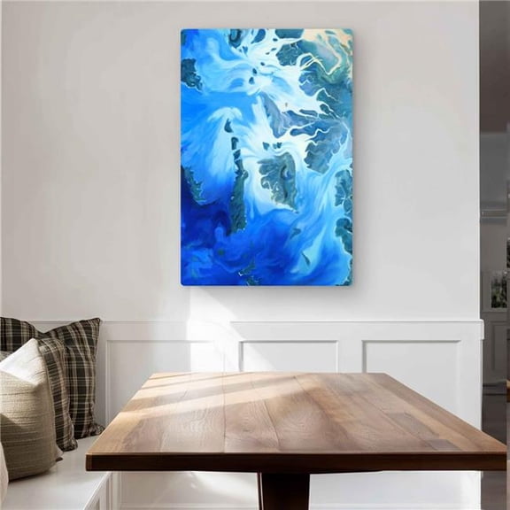 Begin Home Decor C1MP2436N78A63 24 x 36 in. Satellite View of Mergui Islands Wall Art - Sea Blue Metal Print