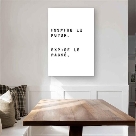 Begin Home Decor C1MP2436VLFLOU 24 x 36 in. Inspire the Future - White Office Metal Print Wall Art for Home Decor