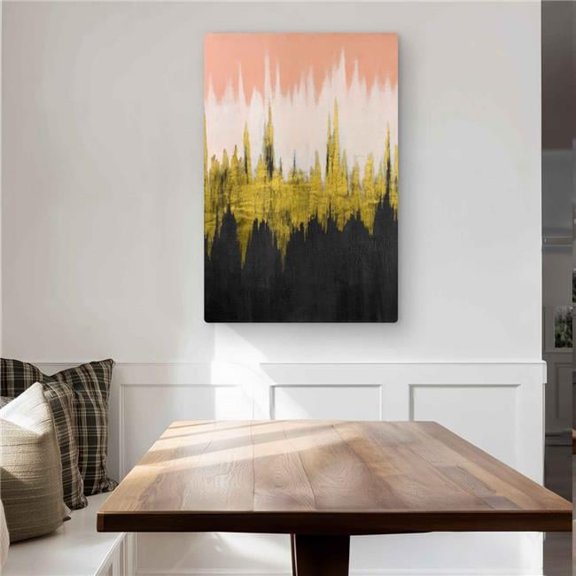 Begin Home Decor C1MP2436ZT9HW2 24 x 36 in. Abstract Zigzag Wall Art - Contemporary Bedroom Metal Print