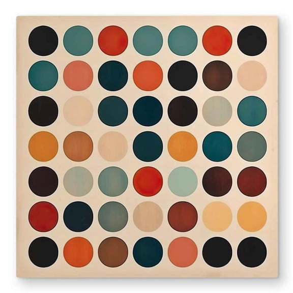 Begin Home Decor C1MP32320P4IE9 32 x 32 in. Circle Army - Abstract Red Metal Print Wall Art for Home Decor