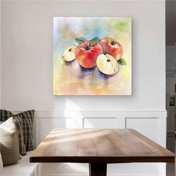 Begin Home Decor C1MP323235LXUK 32 x 32 in. Apple Harvest Wall Art - Leaves Illustrative Metal Print