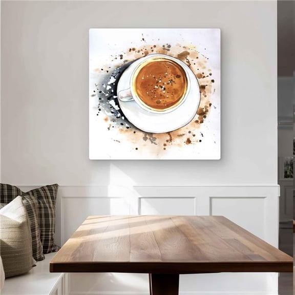 Begin Home Decor C1MP32324VLFMK 32 x 32 in. Cappuccino Refreshing Wall Art - Kitchen Food Metal Print