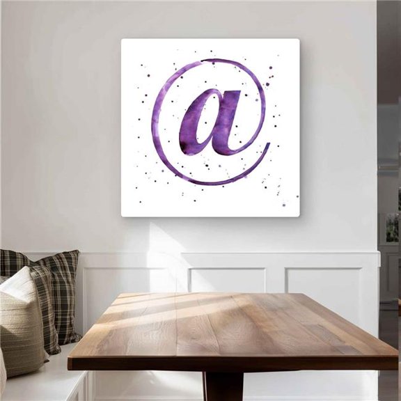 Begin Home Decor C1MP32327S4AMH 32 x 32 in. At - Office Typo & Symbols Metal Print Wall Art for Home Decor