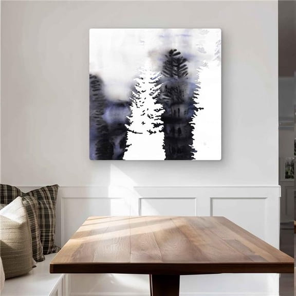 Begin Home Decor C1MP32328UTKWY 32 x 32 in. Silhouettes of Trees Wall Art - Bedroom Illustrative Metal Print
