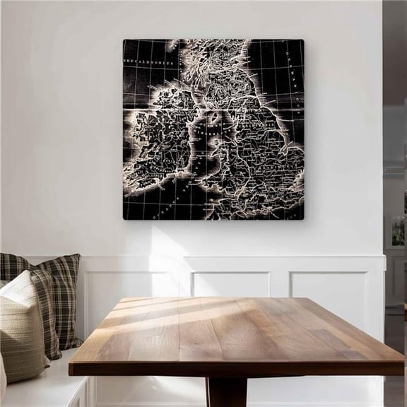 Begin Home Decor C1MP3232C8WBY0 32 x 32 in. Roman Britain Maps Wall Art - Travel & Maps Metal Print