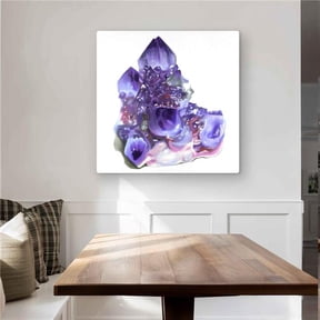 Begin Home Decor C1MP3232IOFN6G 32 x 32 in. Amethyst - Modern Metal Print Wall Art - Stylish Minerals