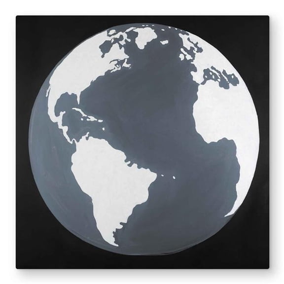 Begin Home Decor C1MP3232JRZOD1 32 x 32 in. Earth Satellite View Wall Art - Scenic White Metal Print