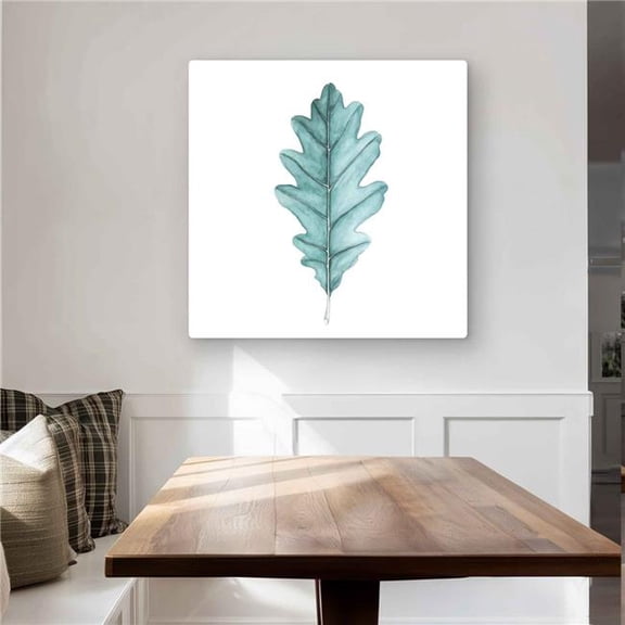 Begin Home Decor C1MP3232NRTKKV 32 x 32 in. Oak Leaf Botanical Office Metal Print Wall Art - Home Decor Accent