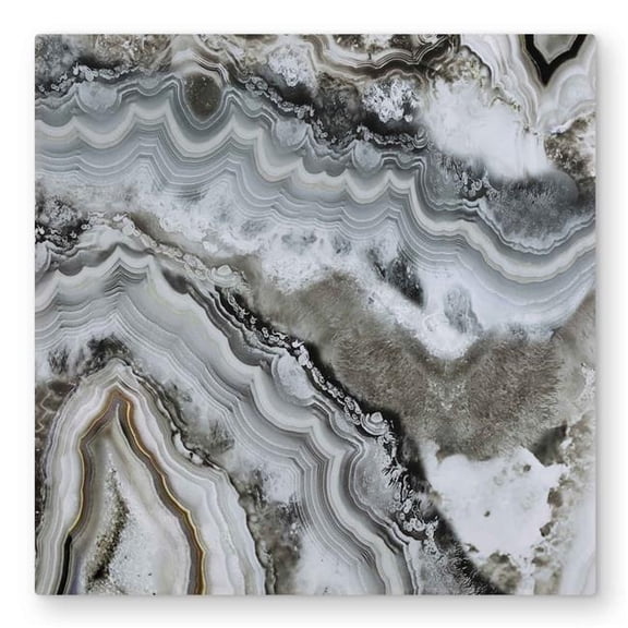 Begin Home Decor C1MP3232T69L1R 32 x 32 in. Abstract Geode - Office Minerals Metal Print Wall Art for Home Decor