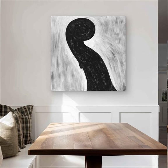 Begin Home Decor C1MP3232VVSC1X 32 x 32 in. Scroll Violin - Monochrome Metal Print Wall Art for Home Decor