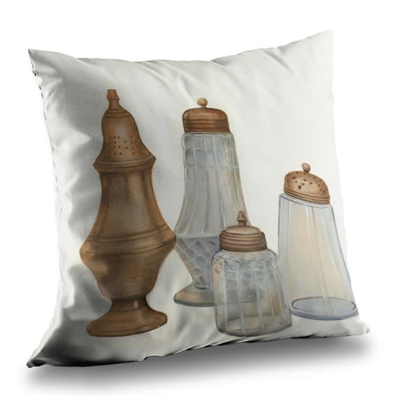 Begin Home Decor C1PC14145L8XES 14 x 14 in. Antique Salt & Pepper Shaker - Beige Kitchen Throw Decor