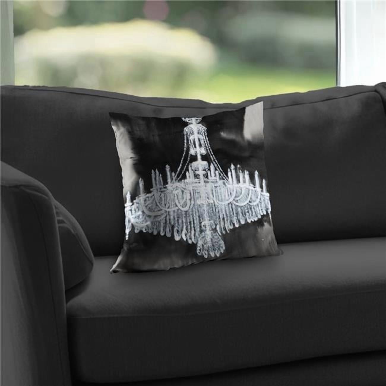Begin Home Decor C1PC1414TPNLVP 14 x 14 in. Glam Chandelier - Monochrome Poly Twill Throw for Home Decor