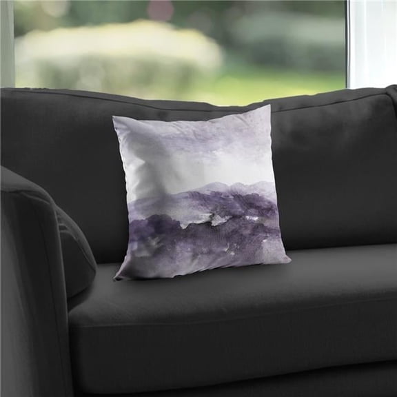Begin Home Decor C1PT14144E78J3 14 x 14 in. Purple Cloud Abstract Purple Poly Twill Throw Pillow - Home Decor