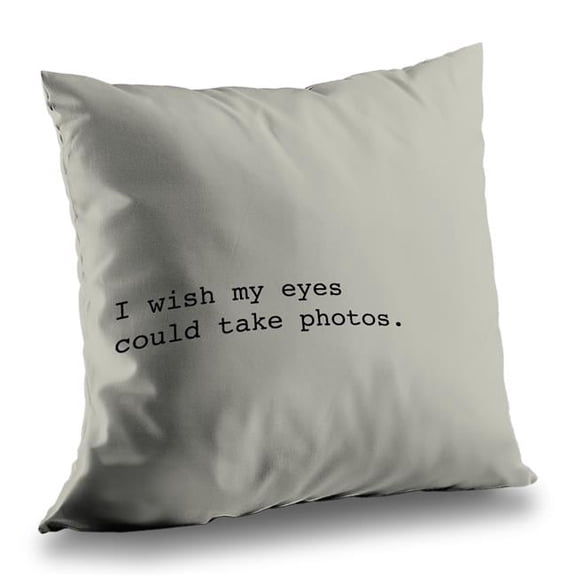 Begin Home Decor C1PT14144SJABI 14 x 14 in. I Wish My Eyes Could Take Photos - Shapes Spiritual Throw Pillow