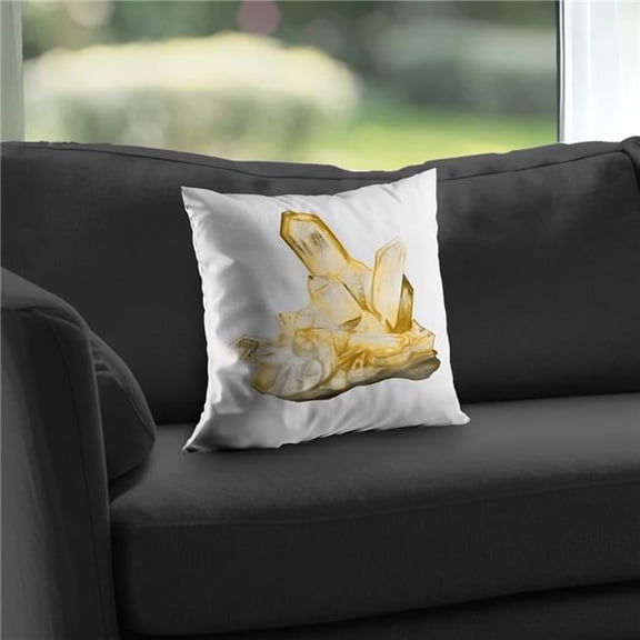 Begin Home Decor C1PT1414B9OUPB 14 x 14 in. Citrine Stone Throw Pillow - Minerals Bedroom Decor Insert