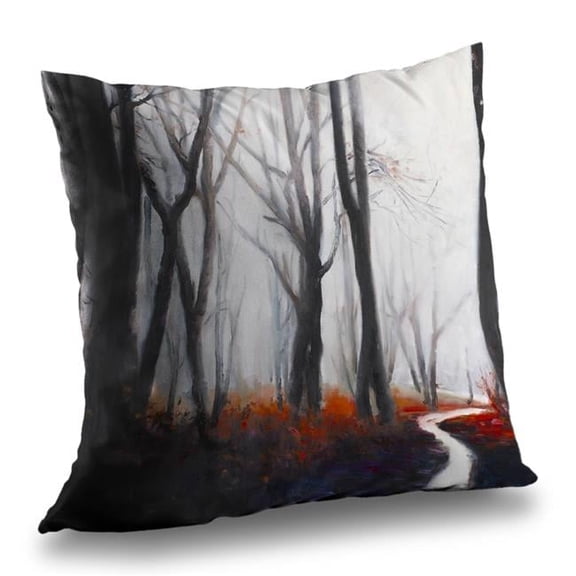 Begin Home Decor C1PT1414FIFVGU 14 x 14 in. Mysterious Forest with Stream Throw Pillow - Home Decor Insert