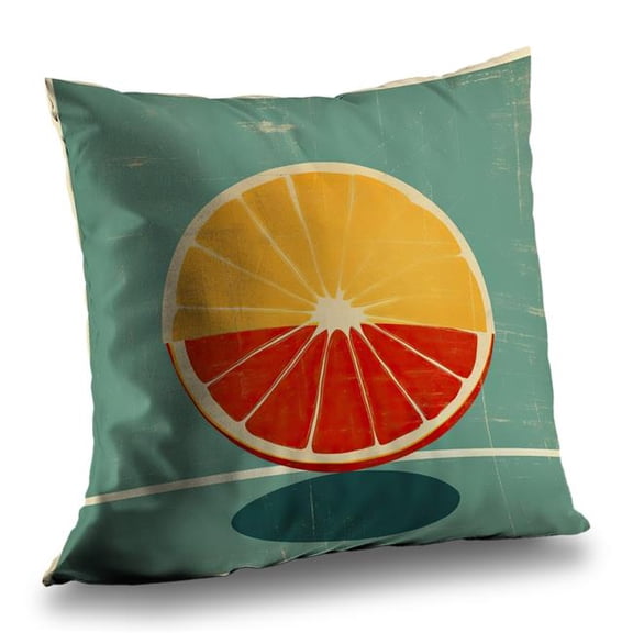 Begin Home Decor C1PT1414KYW6HL 14 x 14 in. Lemon & Tangerine Kitchen Still Life Throw Pillow Insert - Home Decor