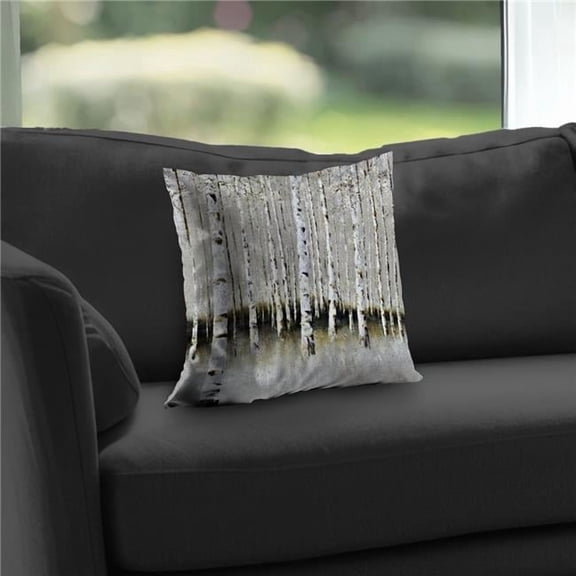 Begin Home Decor C1PT1414SO7BDI 14 x 14 in. Winter Forest Landscape Throw Pillow - Trees Livingroom Decor