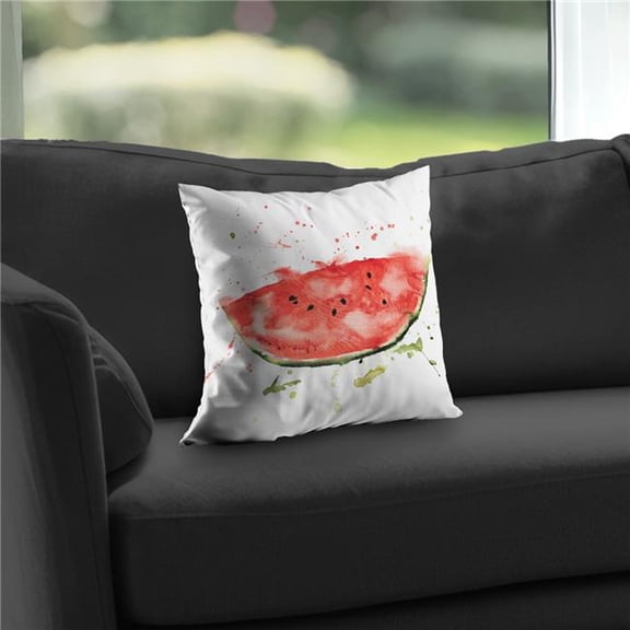 Begin Home Decor C1PT1414V8RWMK 14 x 14 in. Watermelon Slice Throw Pillow - Exotic Poly Twill Decor