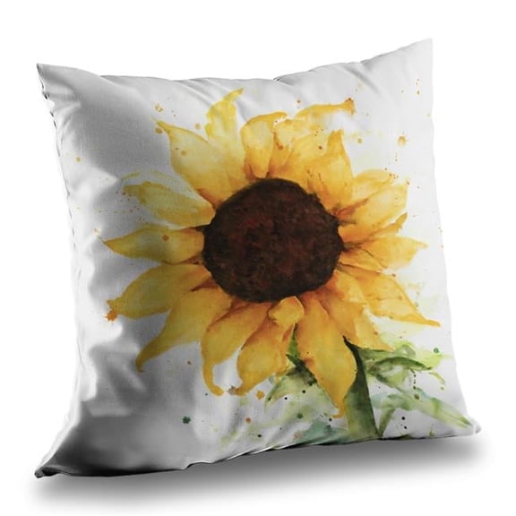 Begin Home Decor C1PT1414WHX949 14 x 14 in. Sunflower Rustic Yellow Poly Twill Throw Pillow - Home Decor