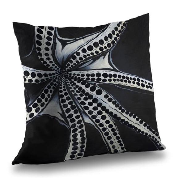 Begin Home Decor C1PT1414XCZ2RF 14 x 14 in. Large Octopus Tentacle Bathroom Throw Pillow - Home Decor Insert