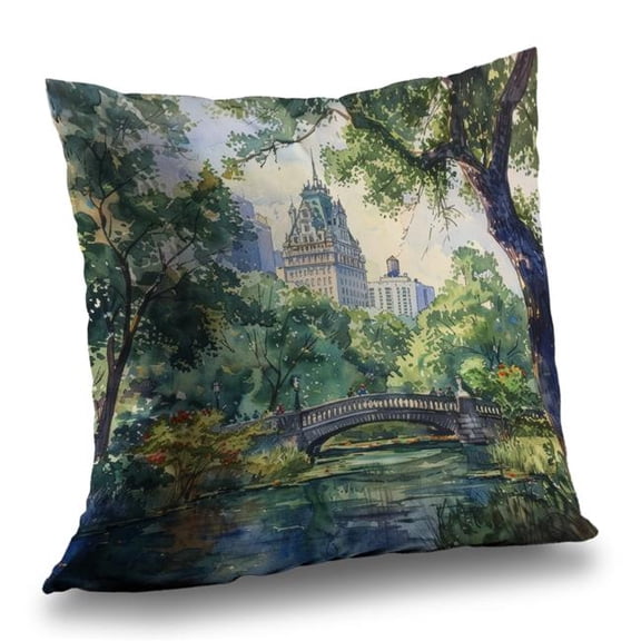 Begin Home Decor C1PT1414Y8Q9ZV 14 x 14 in. Castle Poly Twill Throw Pillow - Home Decor - Insert Included