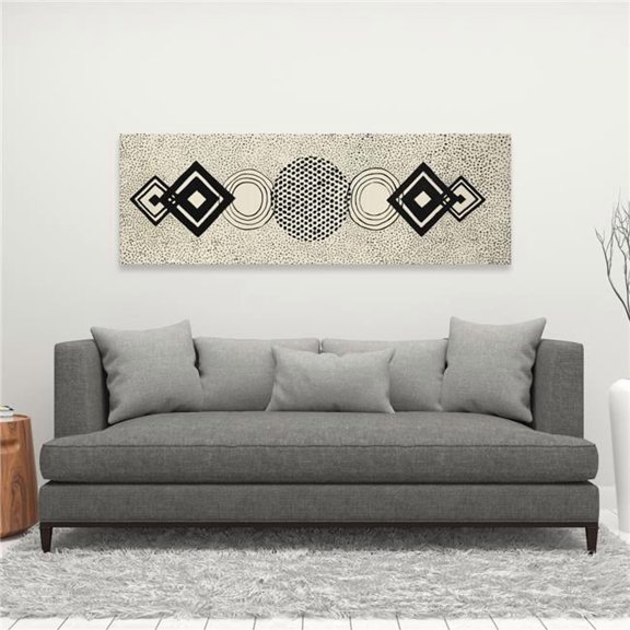 Begin Home Decor C1RC16481P96C4 16 x 48 in. Dotted Shapes - Canvas Patterns for Stylish Home Decor