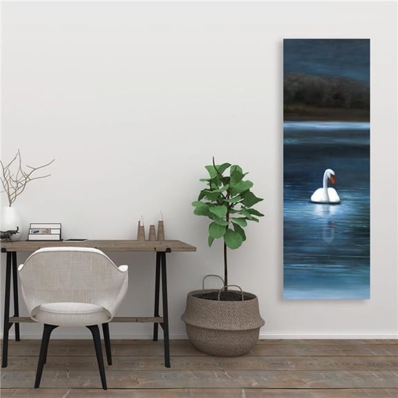 Begin Home Decor C1RC20603KTG9V 20 x 60 in. Beautiful Swan - Romantic Brown Canvas Home Decor Artwork