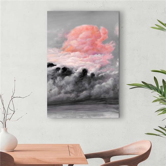 Begin Home Decor C1RC24366AWFY3 24 x 36 in. Pink Clouds - Bedroom Landscapes Canvas for Home Decor