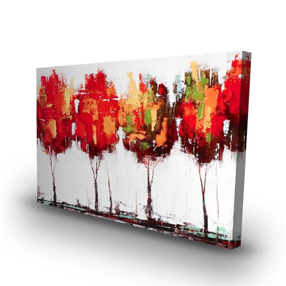 Begin Home Decor C1RC24367AQQ0Z 24 x 36 in. Abstract Industrial Style Trees - Modern Canvas Home Decor