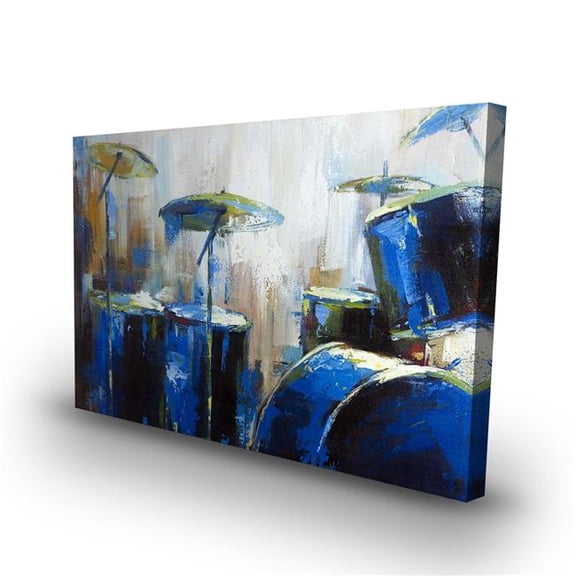 Begin Home Decor C1RC2436LATFRO 24 x 36 in. Abstract Drums - Bedroom Instrument Canvas for Home Decor