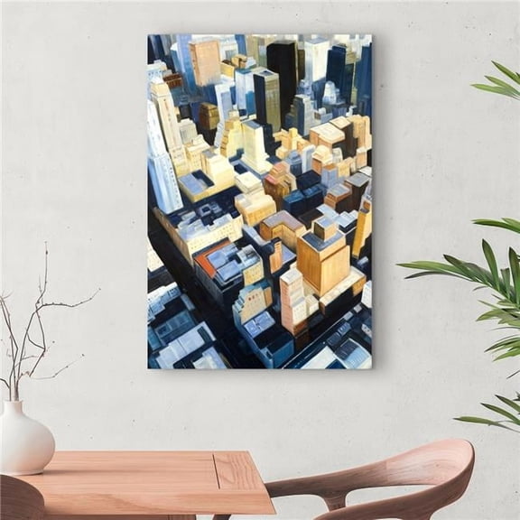 Begin Home Decor C1RC2436YGQ8F2 24 x 36 in. Manhattan View - Empire State Building Canvas for Home Decor